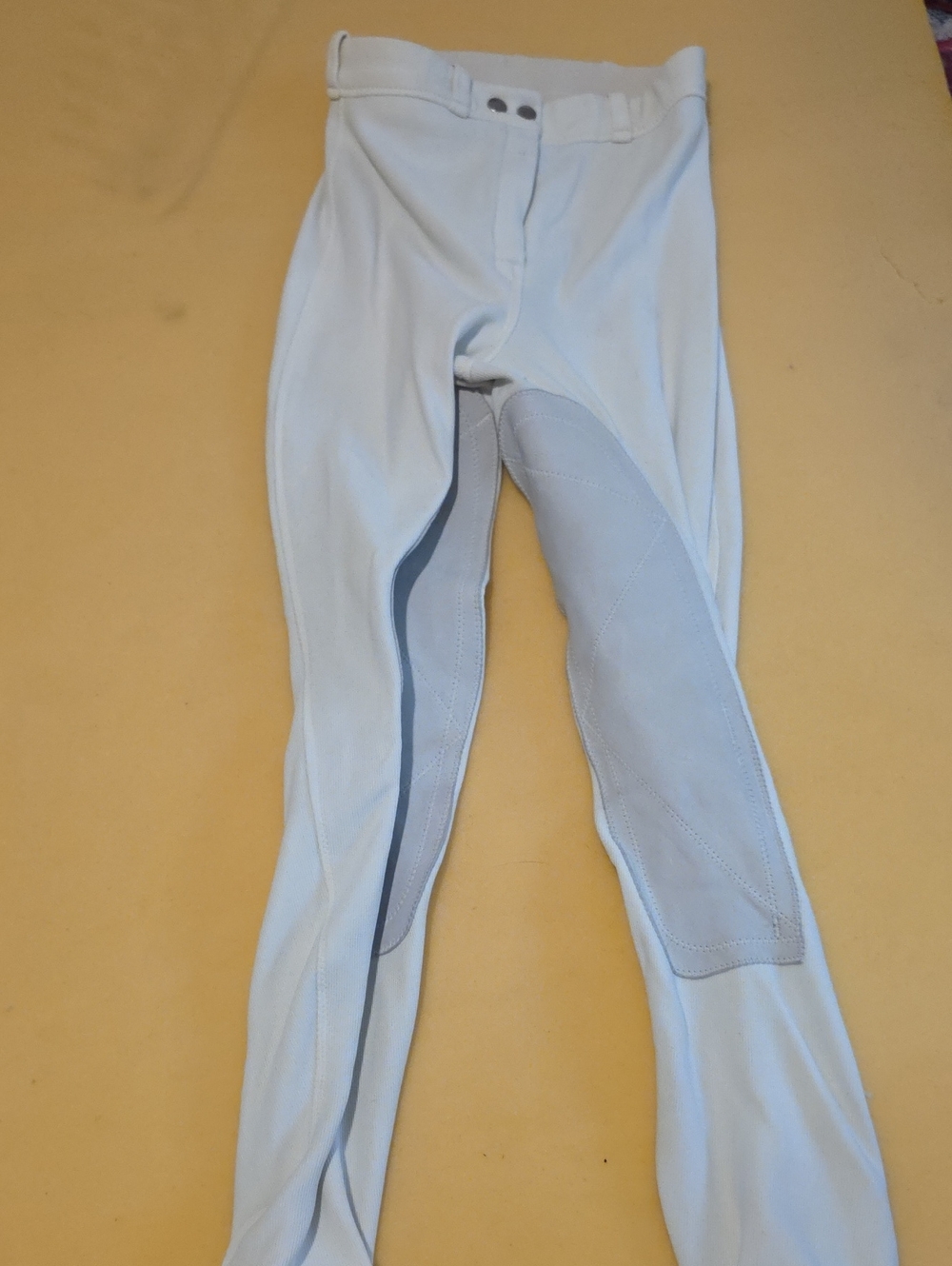 White Elizabeth G  Equestrian Breeches - Classic Riding Pants